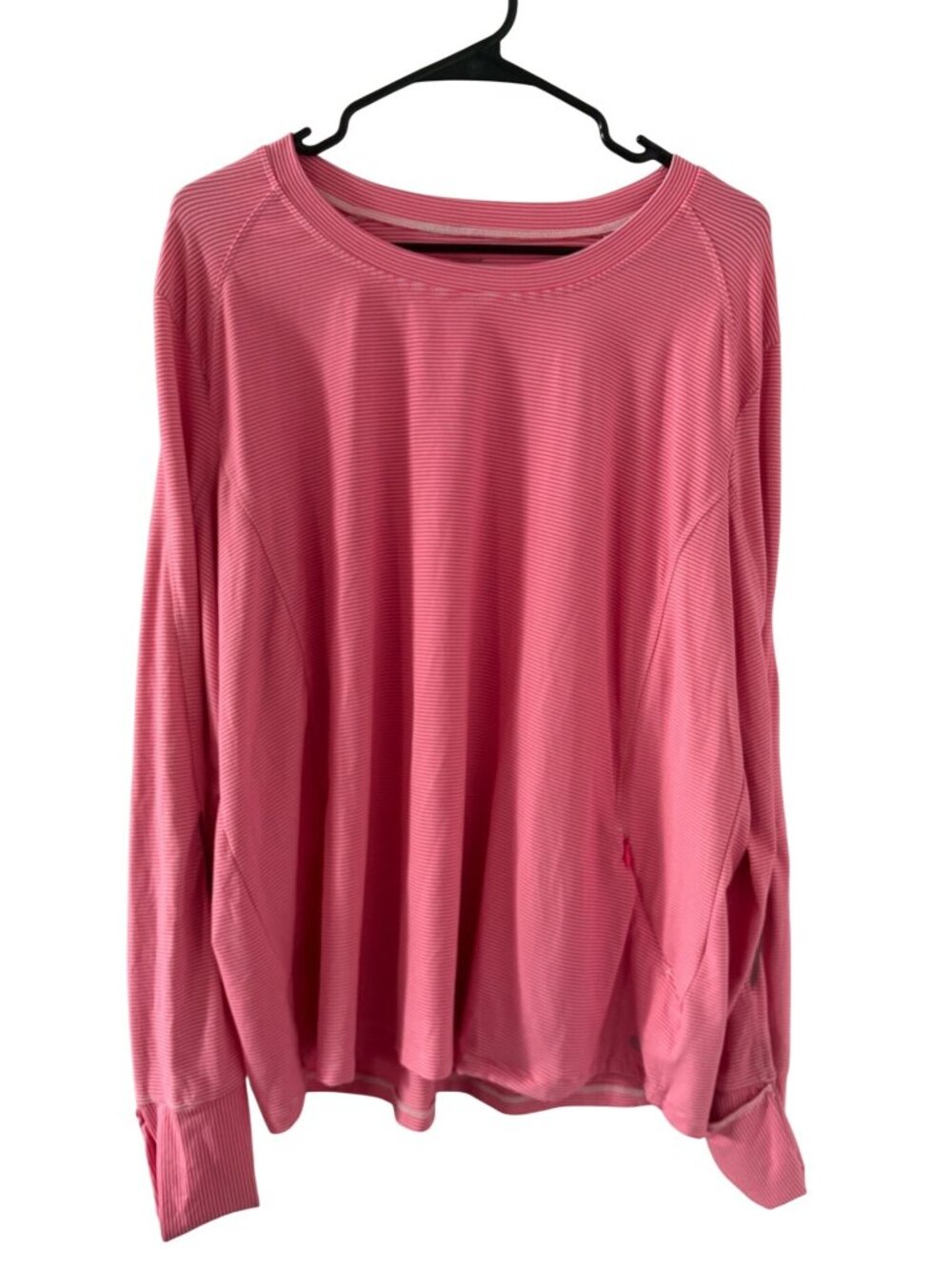 Hot Pink/White Striped Plus Size Top Fold Over Mitt Cuffs 2XL- Cherokee Infinity